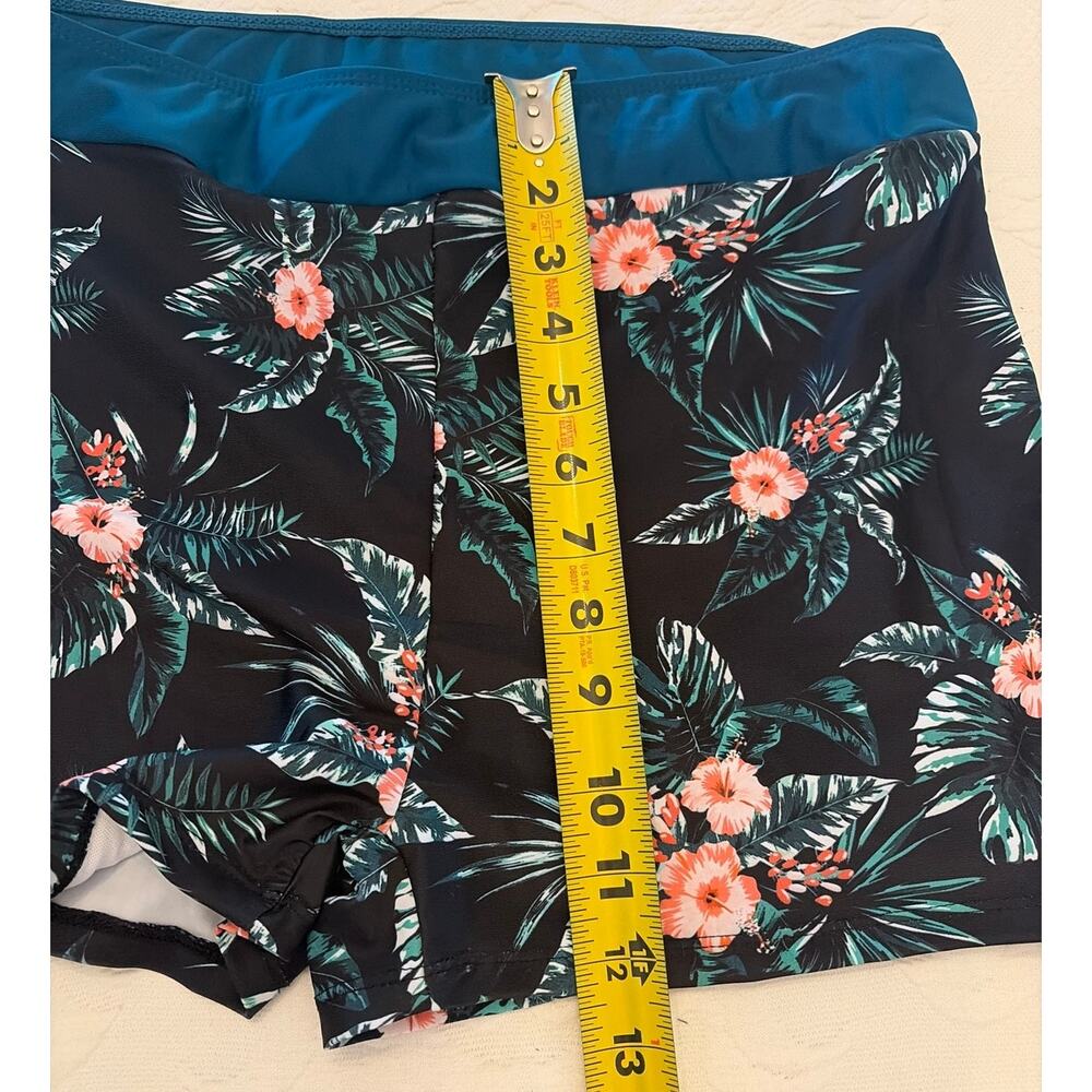 3 Piece Tropical Tankini Swimsuit Set Womens XXL Resort Vacation Swim Pool Beach - Picture 5 of 10